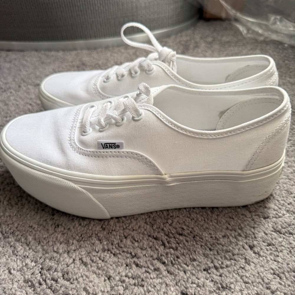 Vans Authentic White Stackform Shoes - image 5